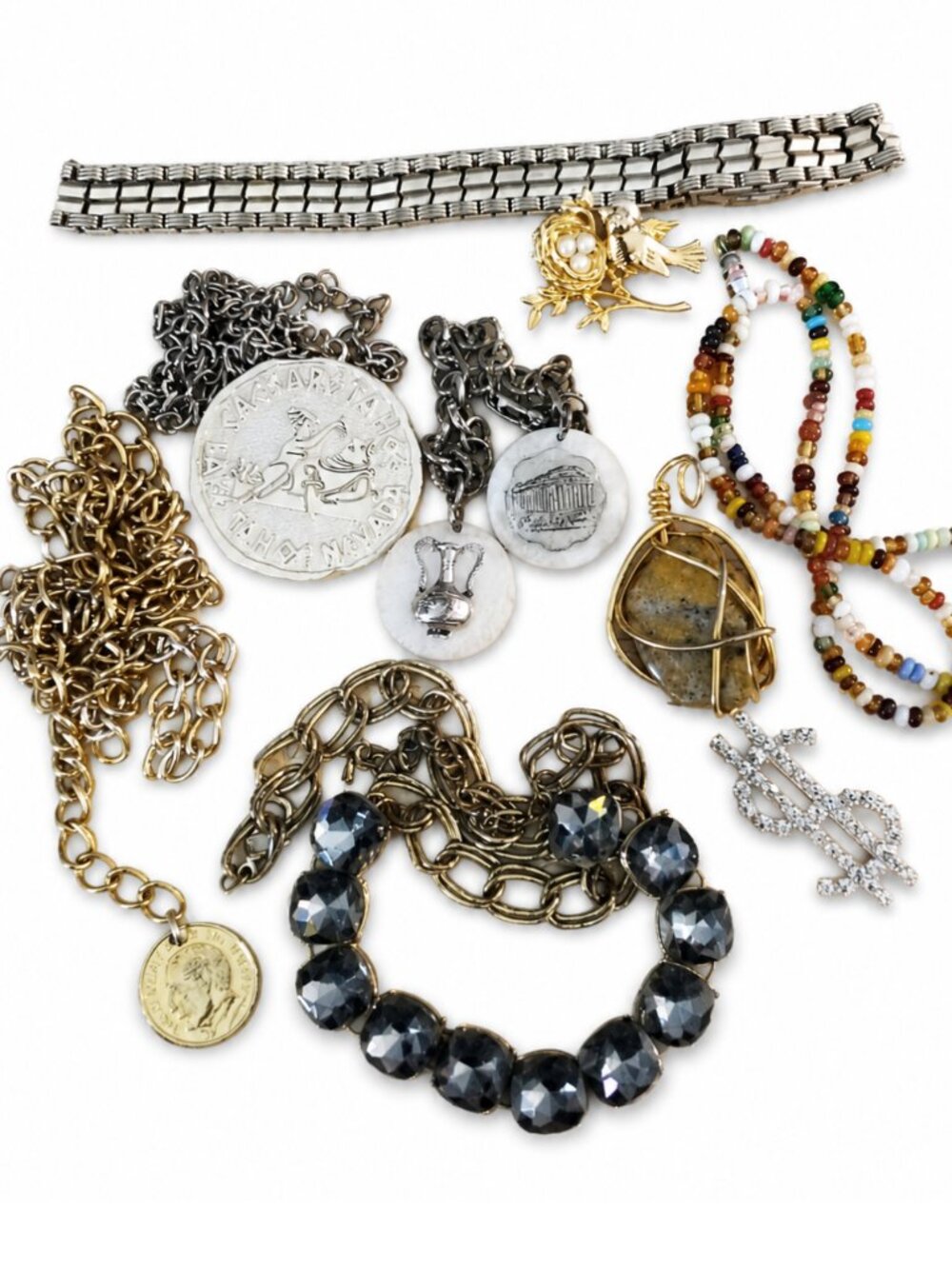 9 Piece Vintage Costume Jewelry Lot